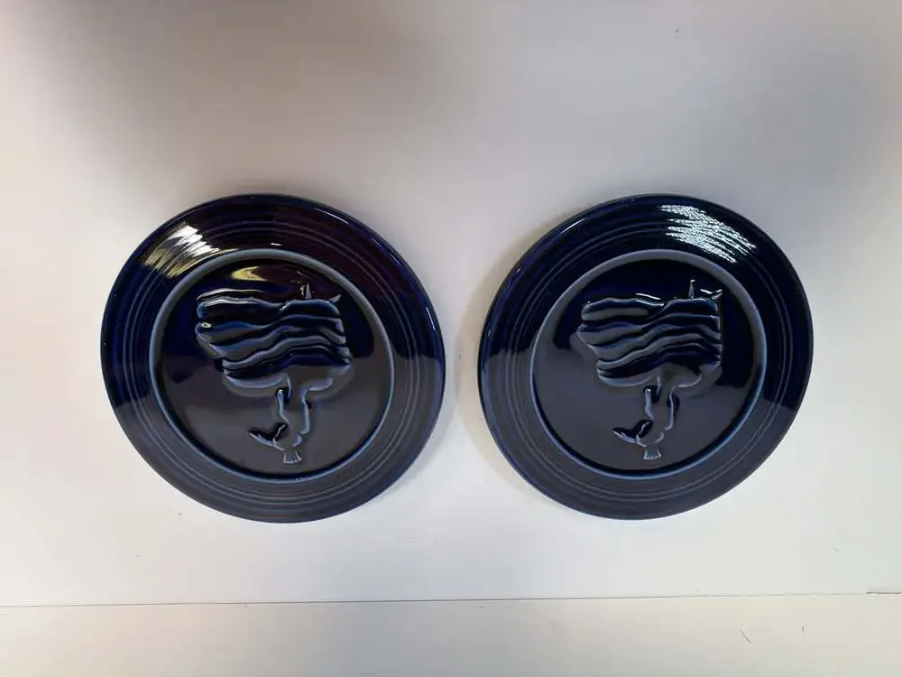 Homer Laughlin Fiestaware‎ Blue Flamenco Dancer Trivet set of 2